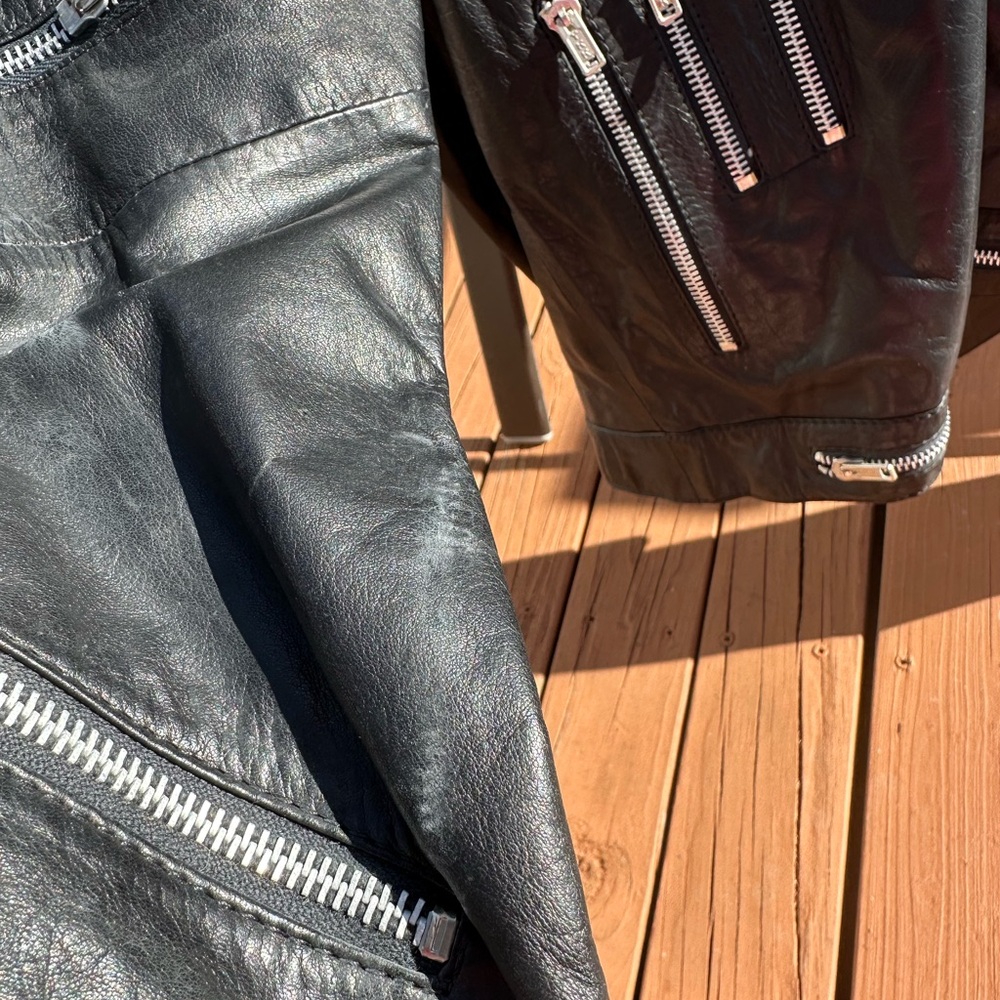 Vintage Michael Jackson MJ Beat It Genuine Black Leather Jacket With Silver Mesh - Picture 10 of 14